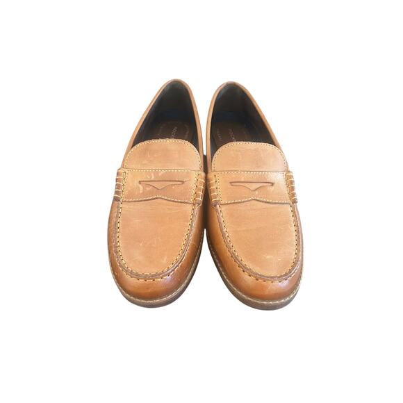 Rockport Mens Leather Penny Loafer Brown SZ 8.5M Classic Preppy main image 8